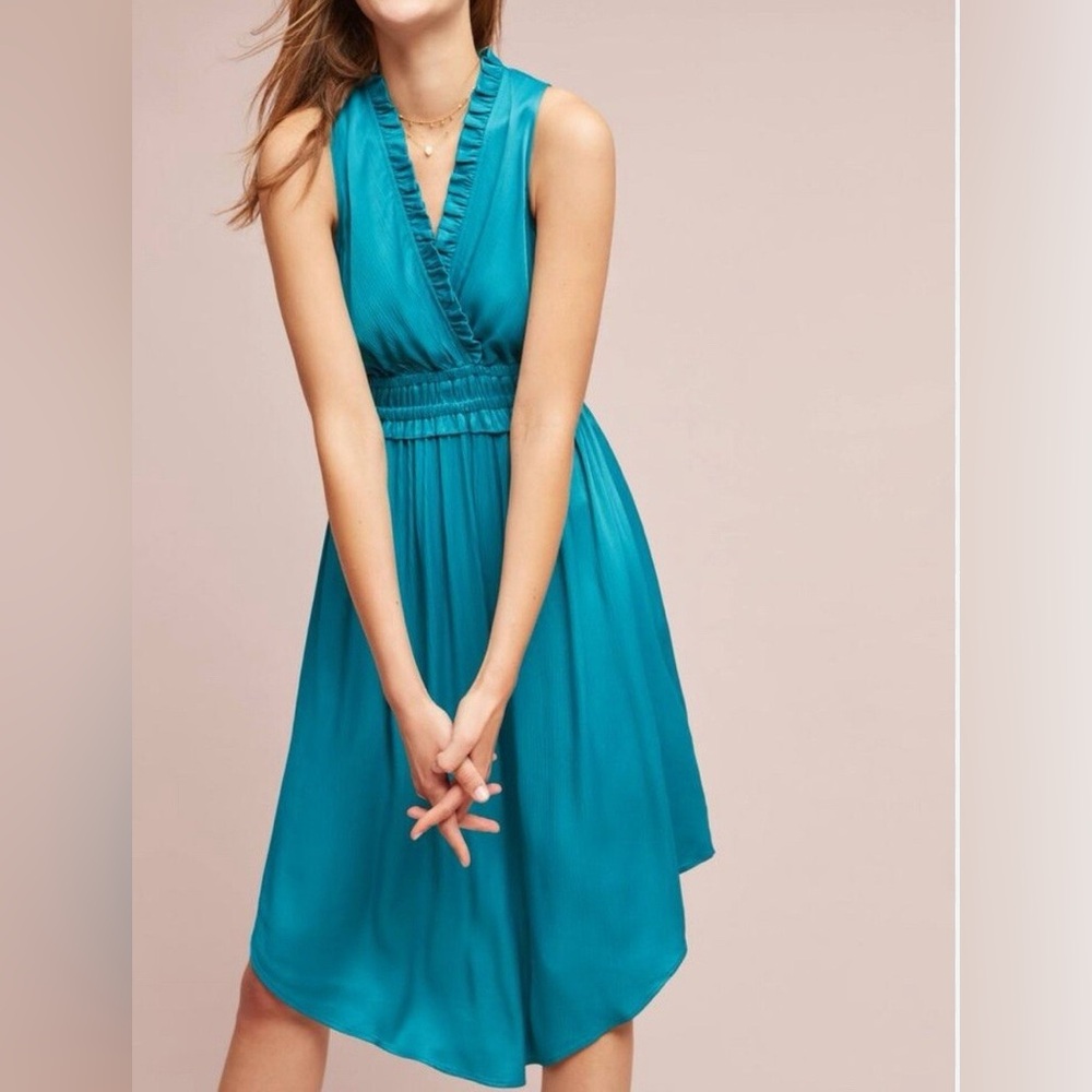 Anthropologie Maeve La Habana Dress in Teal XXS